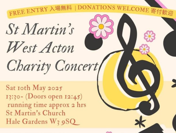 St Martin’s West Acton Charity Concert (10th May 2025).